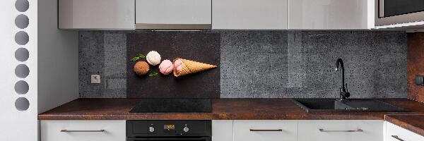 Glazen achterwand keuken IJs in een wafelhoorntje