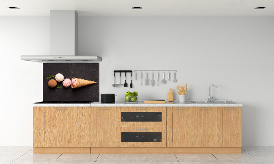 Glazen achterwand keuken IJs in een wafelhoorntje