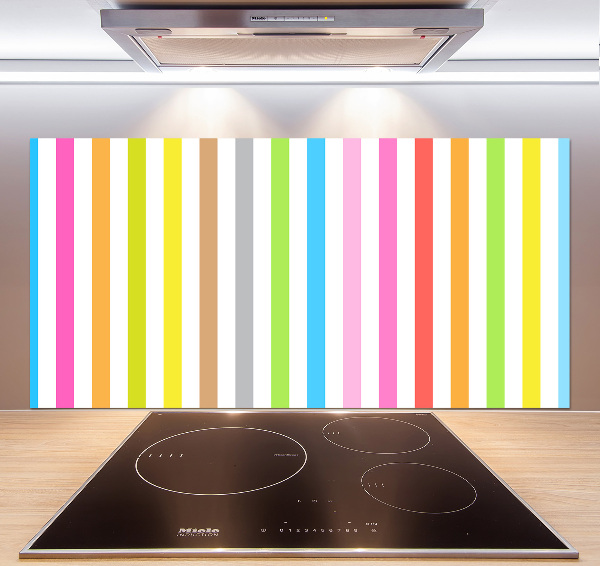 Achterwand keuken Kleurrijke strepen