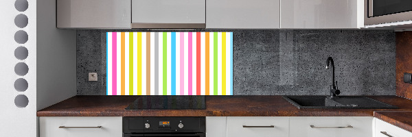 Achterwand keuken Kleurrijke strepen