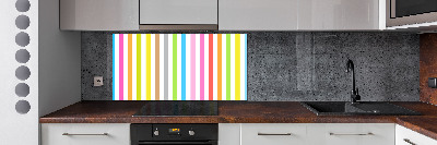 Achterwand keuken Kleurrijke strepen