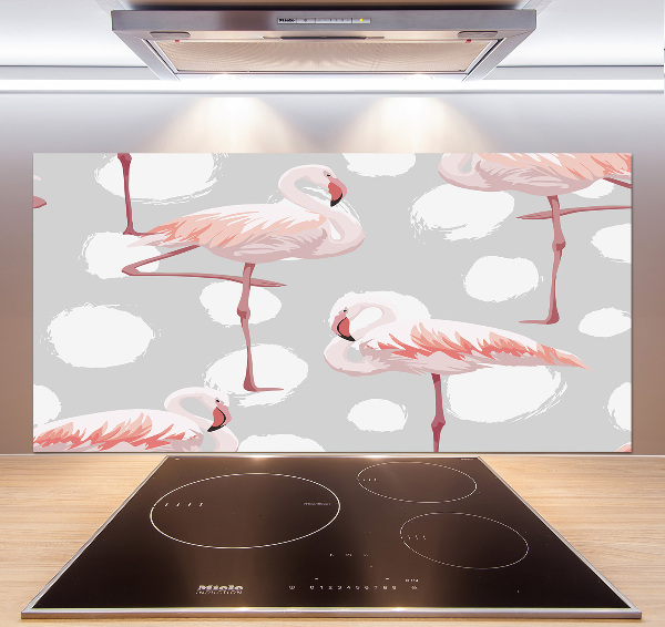 Achterwand keuken Flamingo's