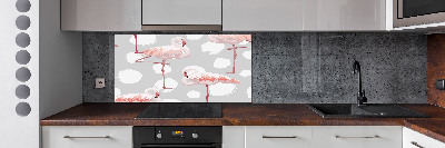 Achterwand keuken Flamingo's