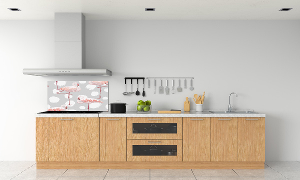 Achterwand keuken Flamingo's