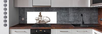 Achterwand keuken Wijn en hapjes