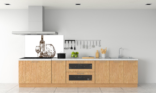 Panel do kuchni Wino i przekąski