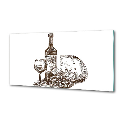 Panel do kuchni Wino i przekąski