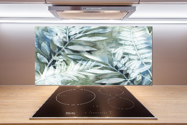 Glazen achterwand keuken Bladeren