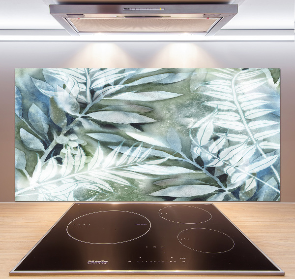 Glazen achterwand keuken Bladeren