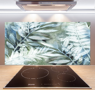 Glazen achterwand keuken Bladeren