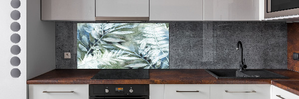 Glazen achterwand keuken Bladeren