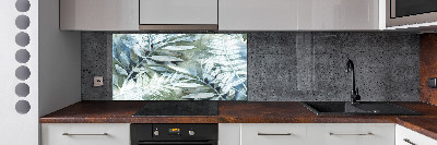 Glazen achterwand keuken Bladeren