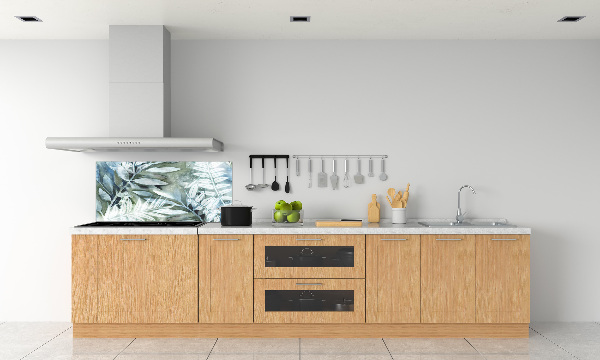 Glazen achterwand keuken Bladeren