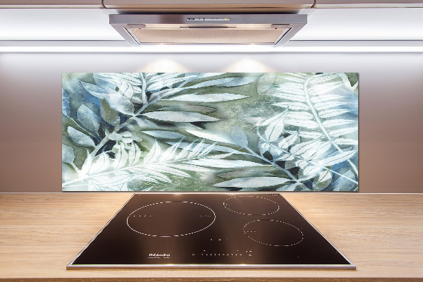 Glazen achterwand keuken Bladeren