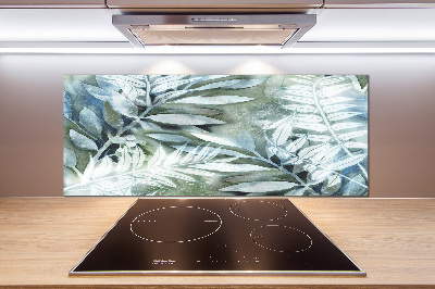 Glazen achterwand keuken Bladeren