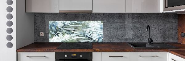 Glazen achterwand keuken Bladeren