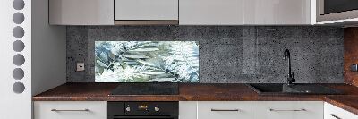 Glazen achterwand keuken Bladeren