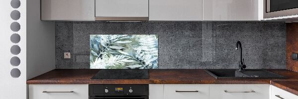 Glazen achterwand keuken Bladeren