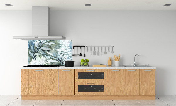 Glazen achterwand keuken Bladeren