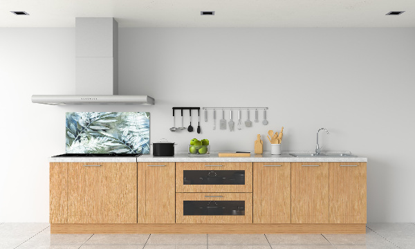 Glazen achterwand keuken Bladeren