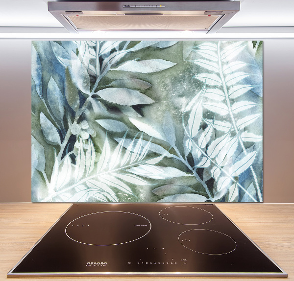Glazen achterwand keuken Bladeren
