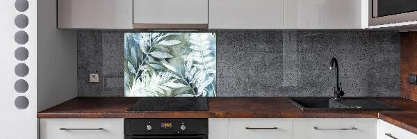 Glazen achterwand keuken Bladeren