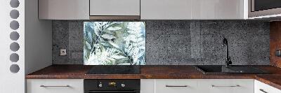 Glazen achterwand keuken Bladeren