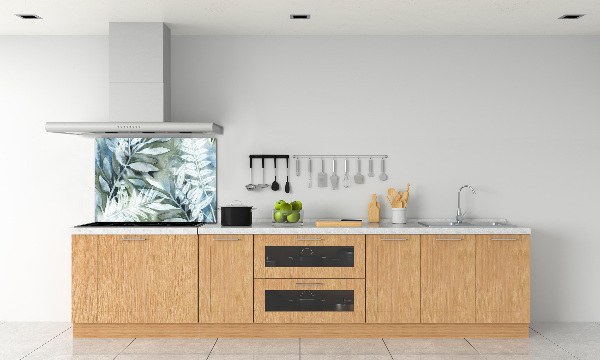 Glazen achterwand keuken Bladeren