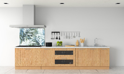 Glazen achterwand keuken Bladeren