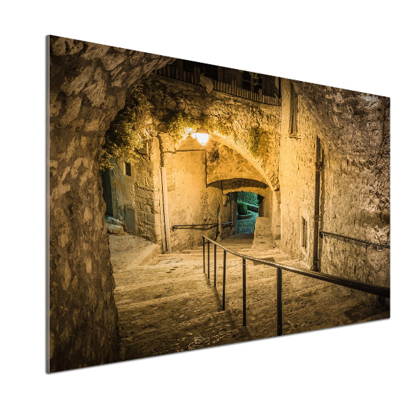 Panel lacobel Peille nocą Francja