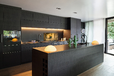 Achterwand keuken Peille bij nacht Frankrijk