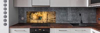 Achterwand keuken Peille bij nacht Frankrijk