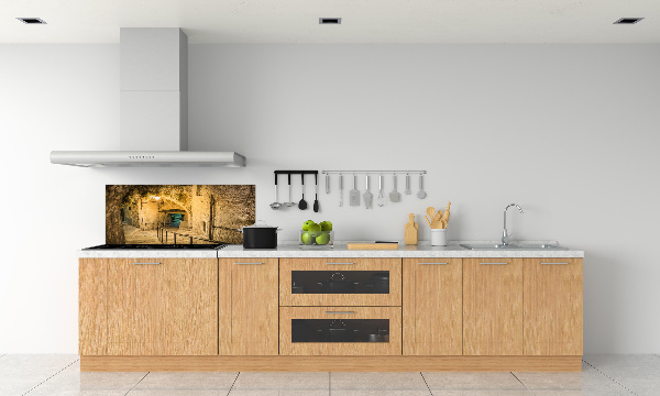 Achterwand keuken Peille bij nacht Frankrijk
