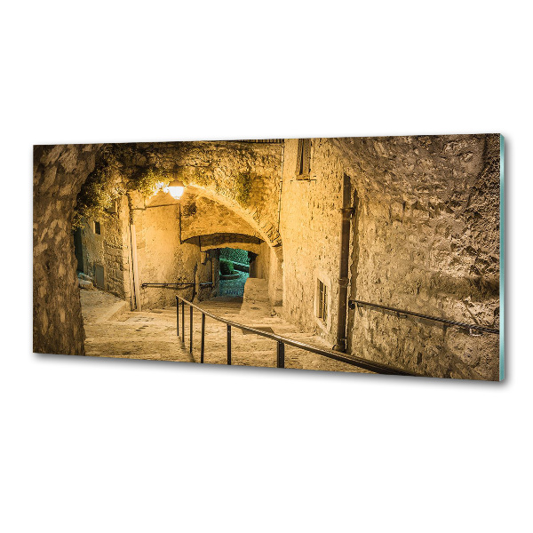 Panel lacobel Peille nocą Francja