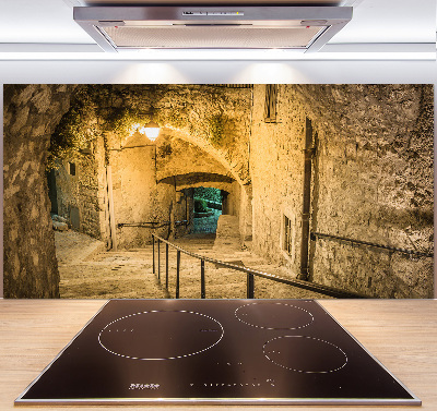 Achterwand keuken Peille bij nacht Frankrijk