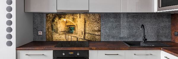 Achterwand keuken Peille bij nacht Frankrijk