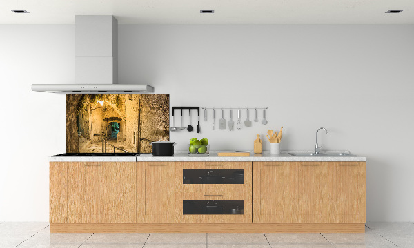 Achterwand keuken Peille bij nacht Frankrijk