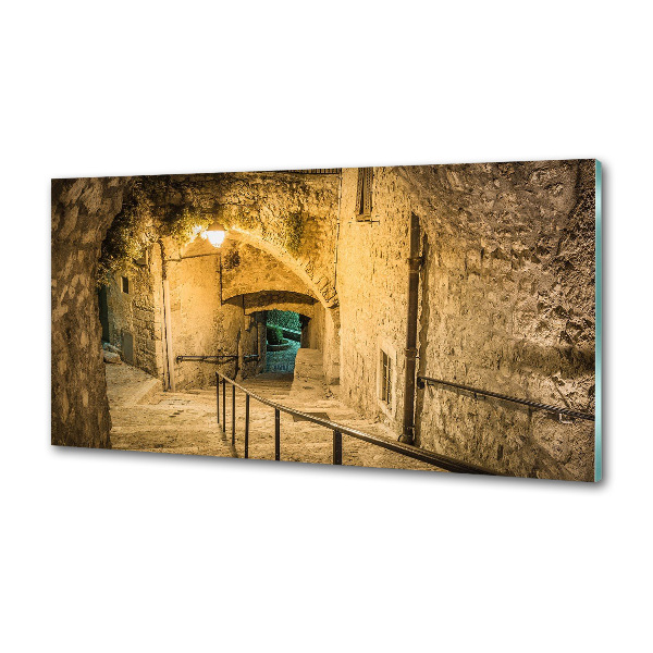 Panel lacobel Peille nocą Francja