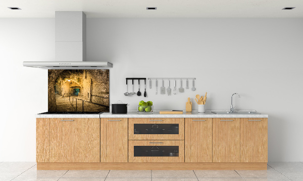 Achterwand keuken Peille bij nacht Frankrijk
