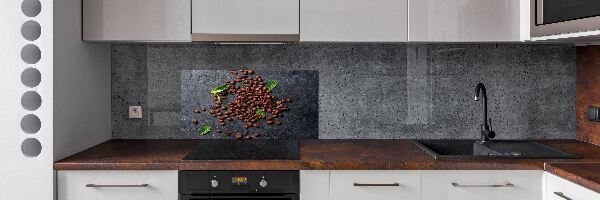 Spatscherm keuken Koffiebonen