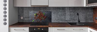 Spatscherm keuken Koffiebonen