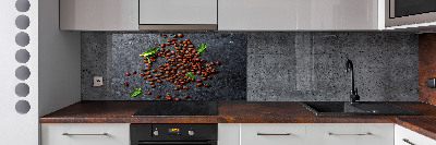 Spatscherm keuken Koffiebonen