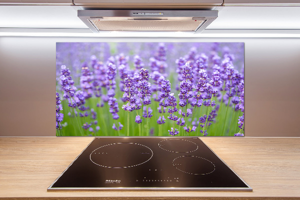 Glazen achterwand keuken Lavendel