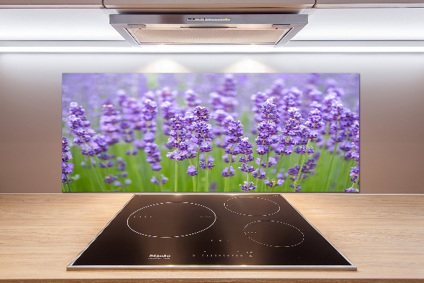 Glazen achterwand keuken Lavendel