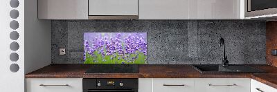 Glazen achterwand keuken Lavendel