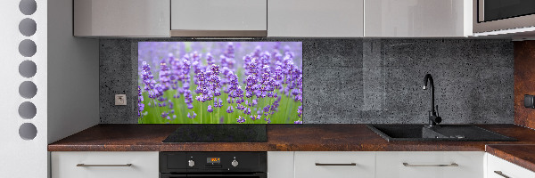 Glazen achterwand keuken Lavendel