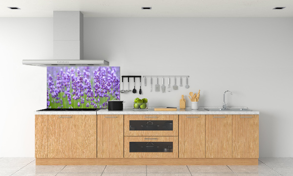 Glazen achterwand keuken Lavendel