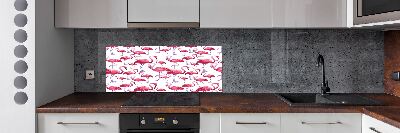 Achterwand keuken Flamingo's