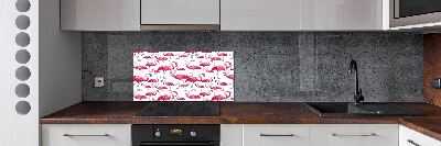 Achterwand keuken Flamingo's