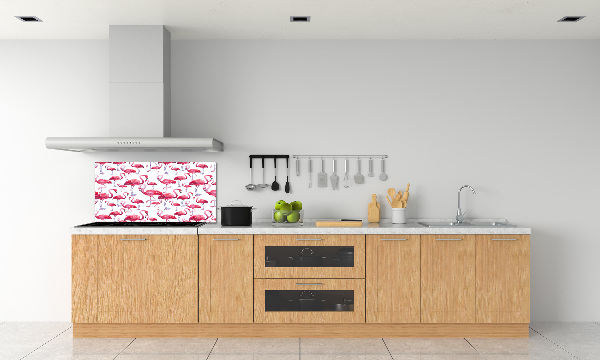Achterwand keuken Flamingo's